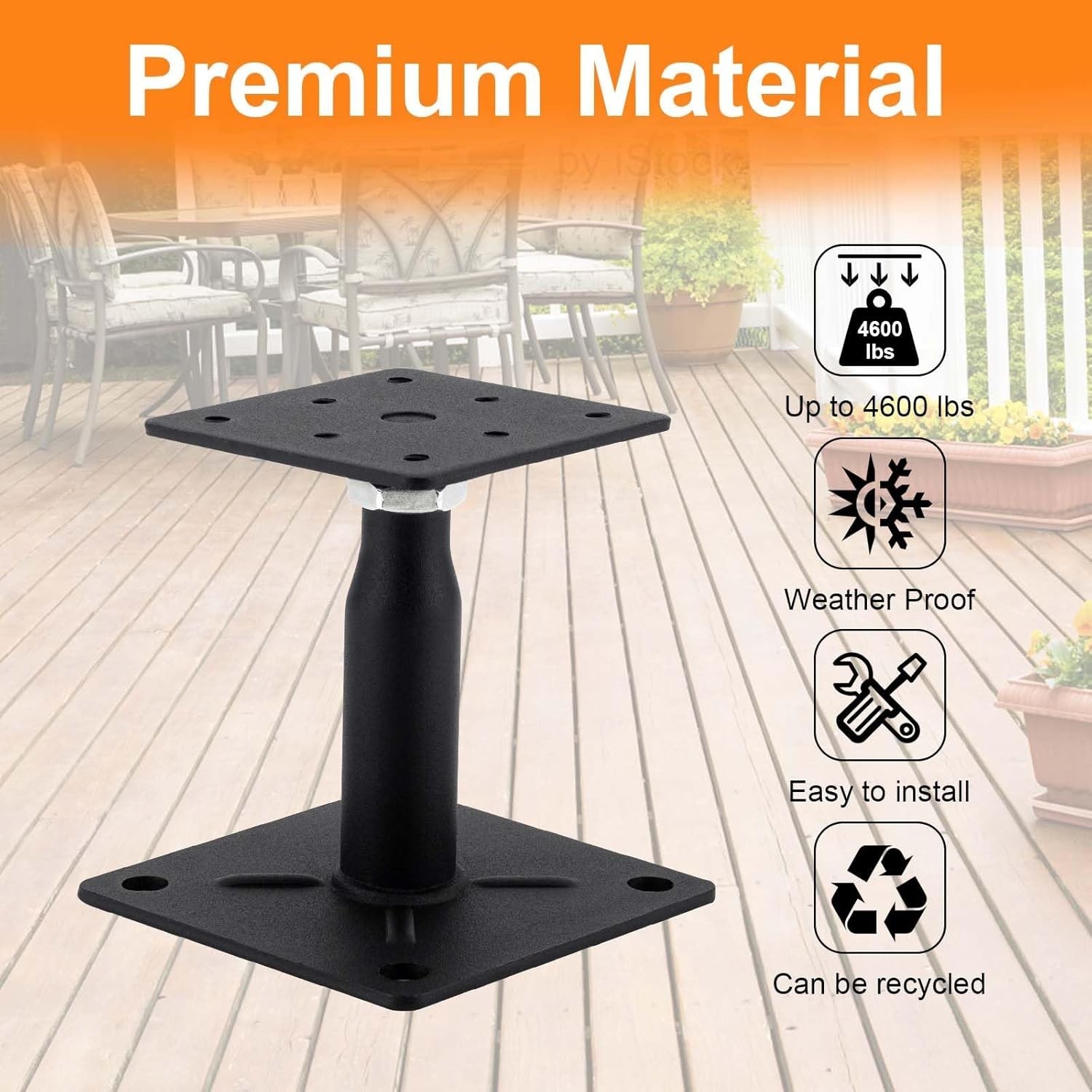 2-In-1 Adjustable Post Support Jacks – Ideal for Furniture & RV Stability