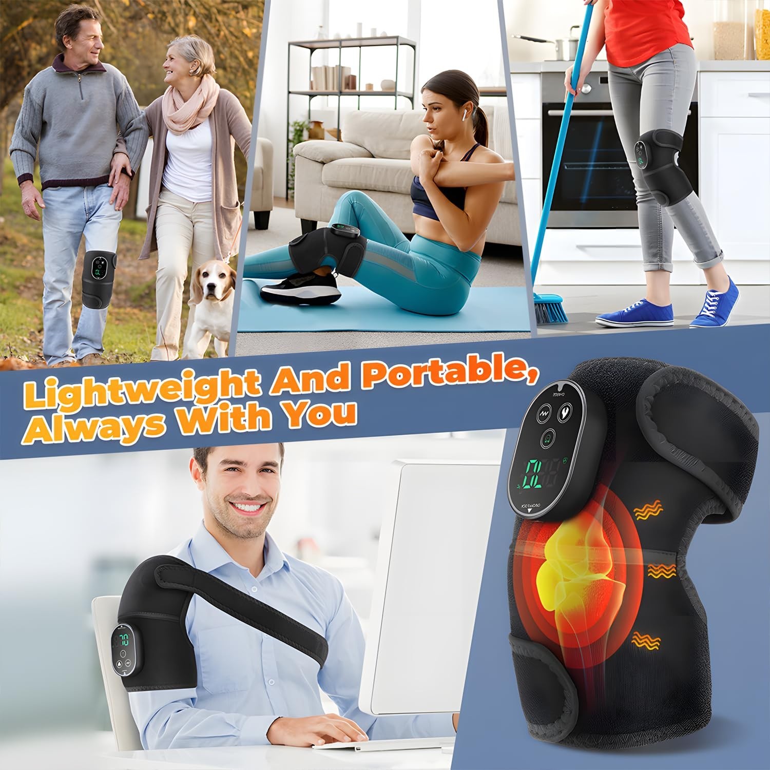 HEATING MASSAGE KNEE BRACE