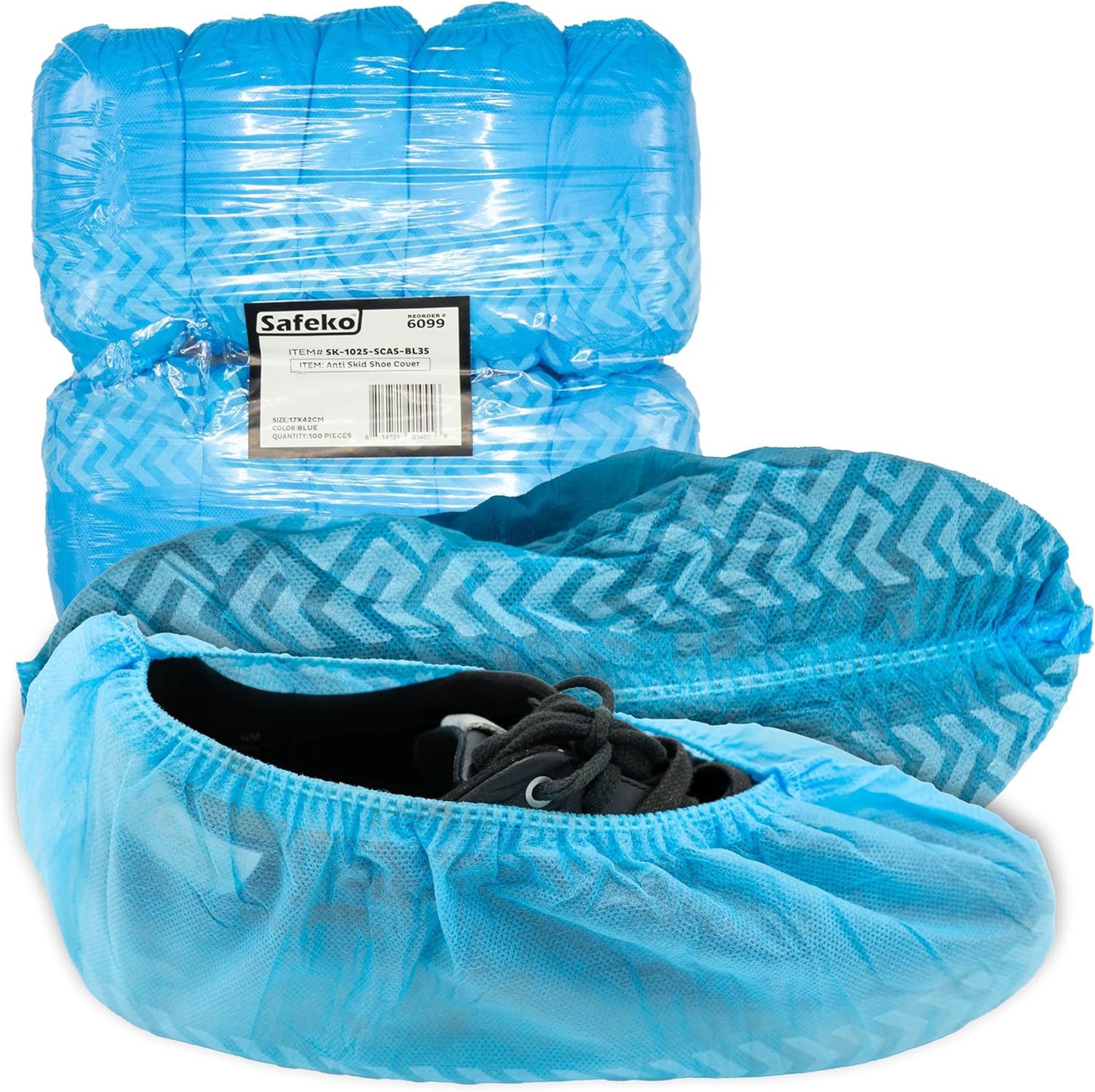 Premium Disposable Boot & Shoe Covers Booties, Durable, Non-Slip, Non-Toxic, Rec