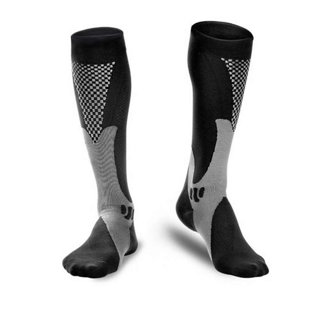 Mens Compression Socks 20-30 mmhg Sports Knee High for Running Fitness Winter US