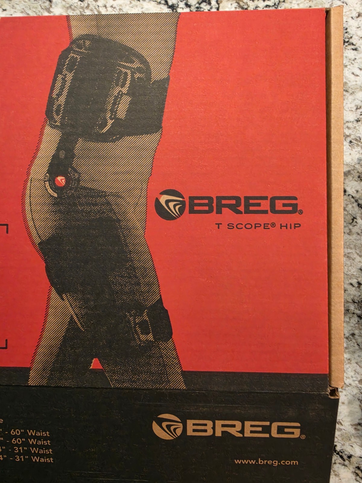 Breg Post-Op T-Scope Hip Brace RIGHT SIDE Size Small for 24″-31″ waist 08913