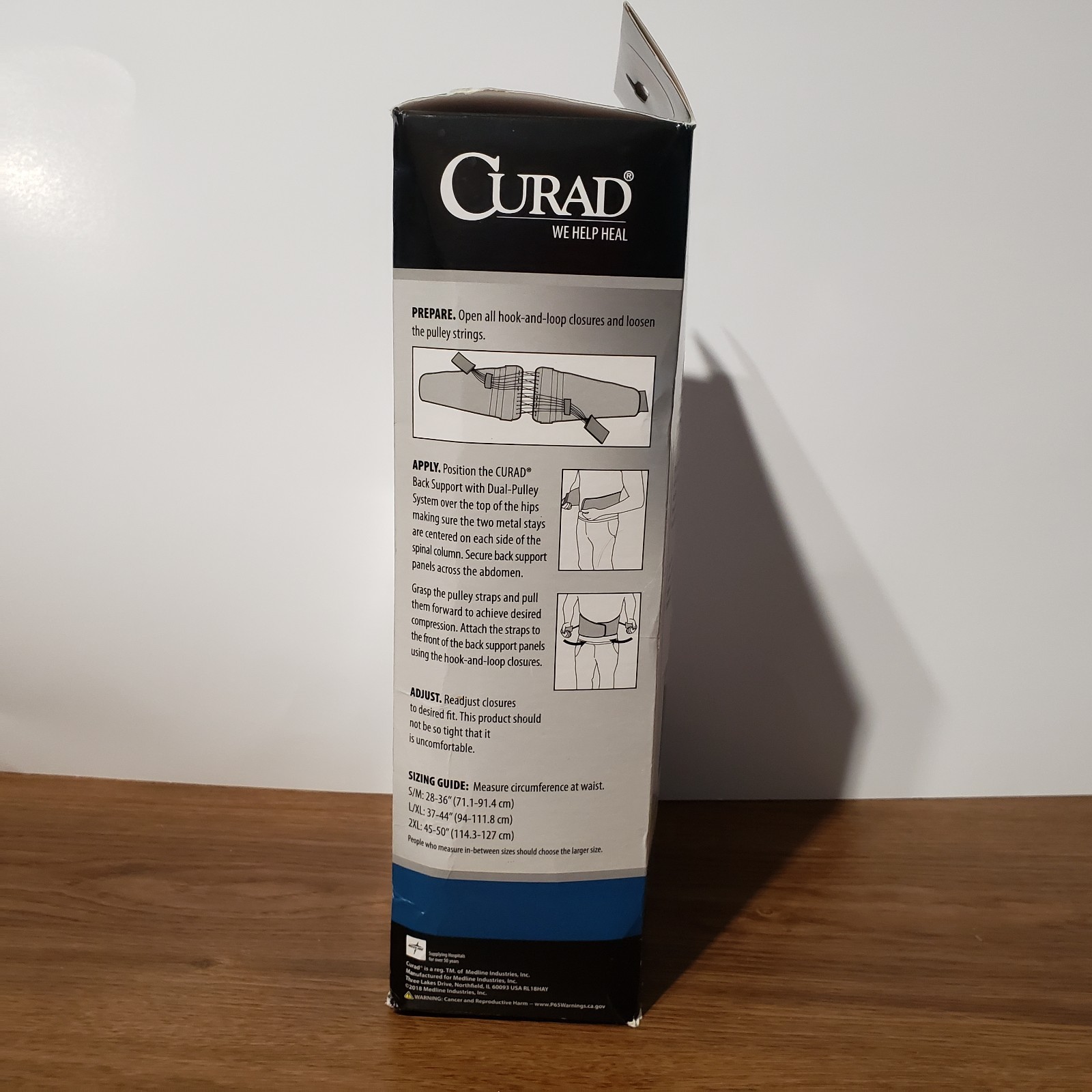 Curad Back Support 2XL Dual Pulley System Compression