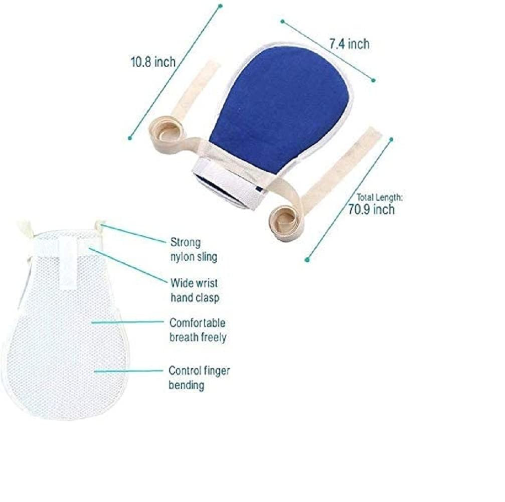 1 Pair Hands Finger Control Mitts Dementia Safety Restraint Gloves Hand Infectio