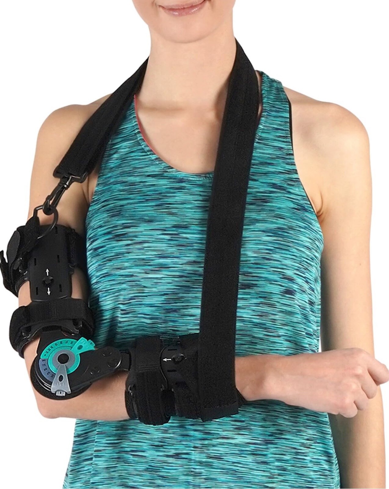 Hinged ROM Elbow Brace,Post OP Elbow Brace Stabilizer Splint Arm Injury Recovery