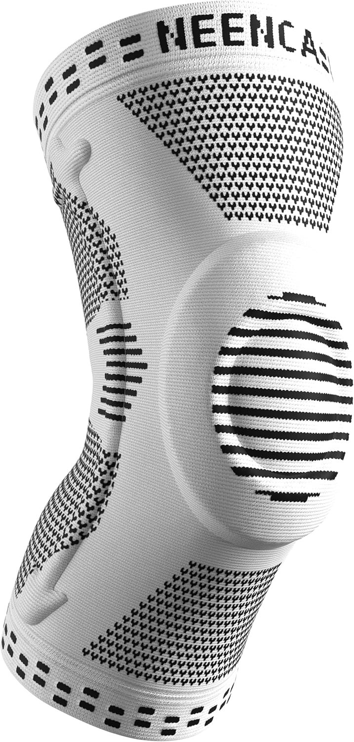 Elite Compression Knee Brace with Patella Gel Pad & Stabilizers for Pain Relief