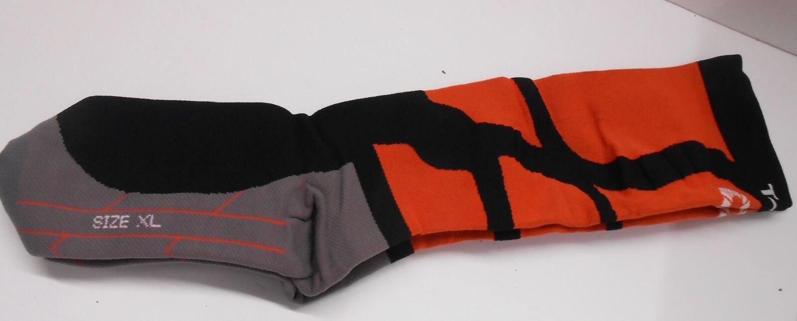 TAC Compression 20-30 mmHg Socks (Pumpkin Orange and black) Size: XL
