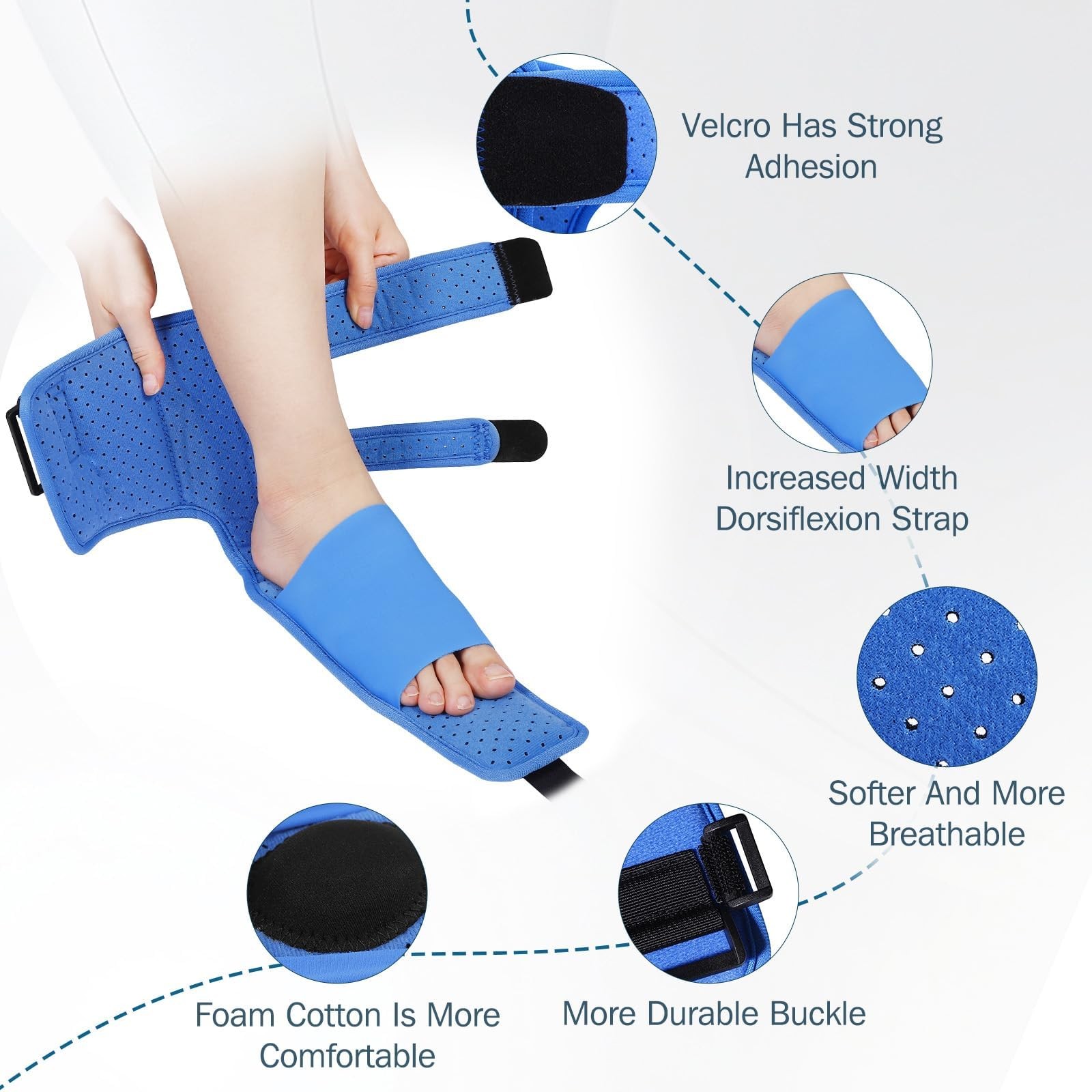 Upgrade Plantar Fasciitis Night Splint & Relief Brace with Adjustable Straps …