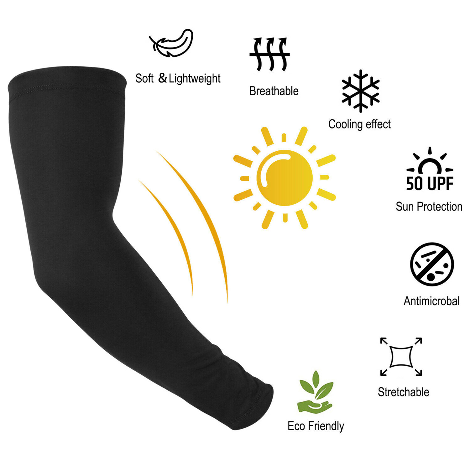 Compression Sleeve Arm Elbow Support Brace Cycling Joint Arthritis Pain Relief