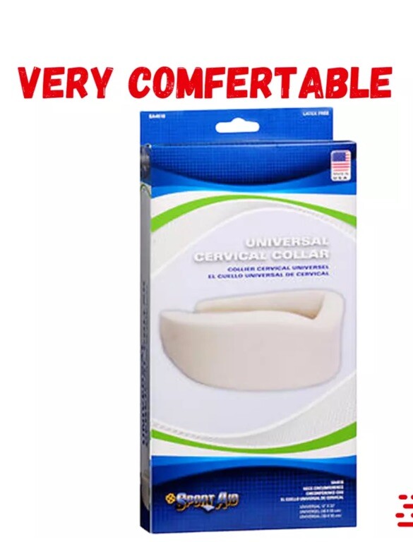 Sport Aid Universal Cervical Collar For Pain Relief & 4 Neck Support Latex Free