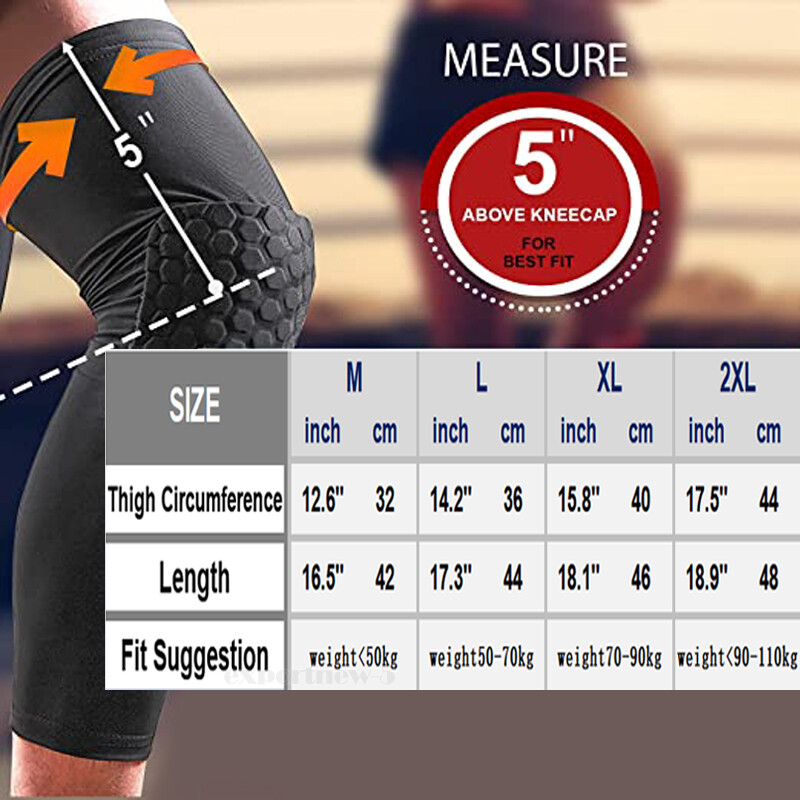 Knee Pads Brace Compression Leg Sleeve for Basketball Volleyball Weightlifting