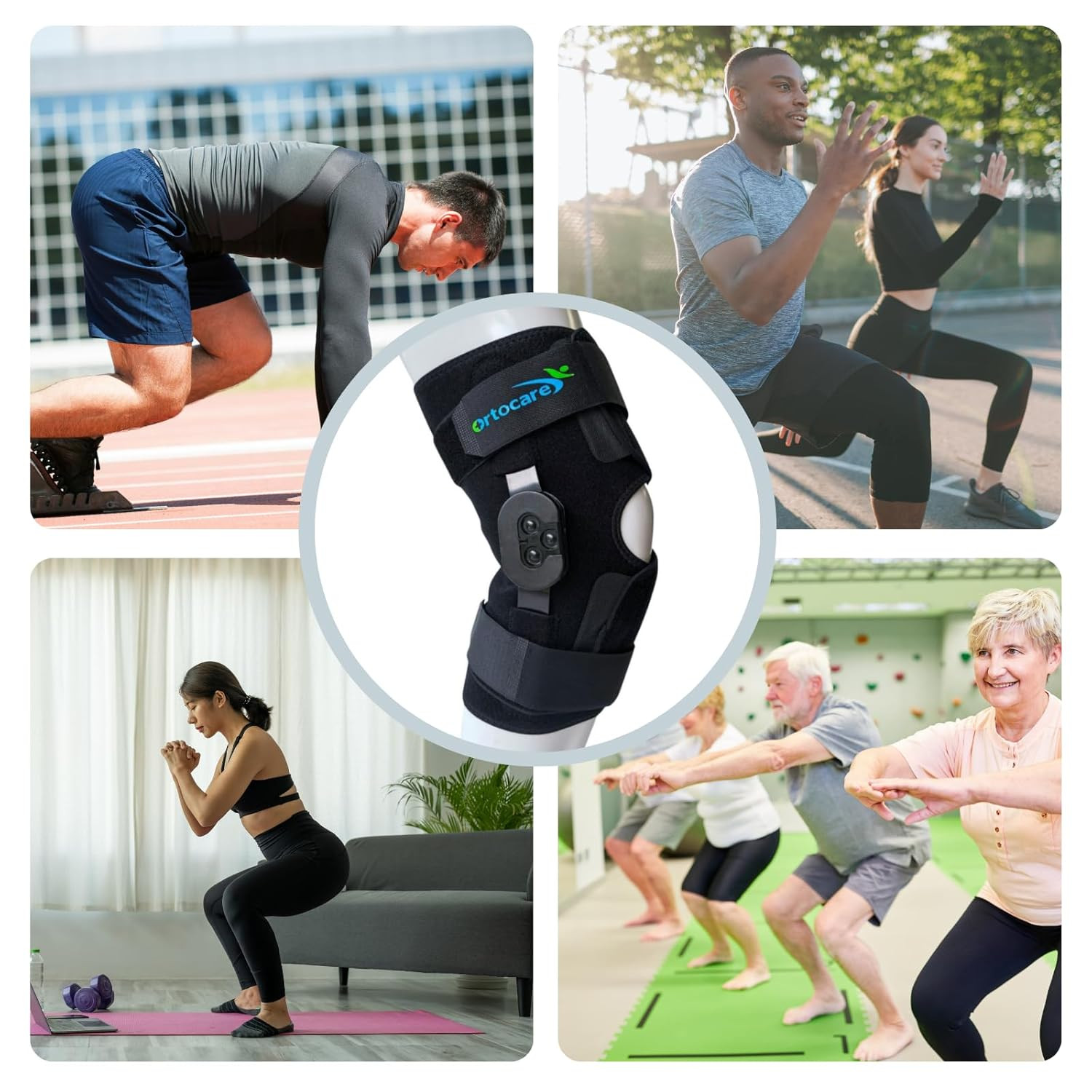 Hinged Knee Brace – ACL Support with Stabilizers for Injury Recovery