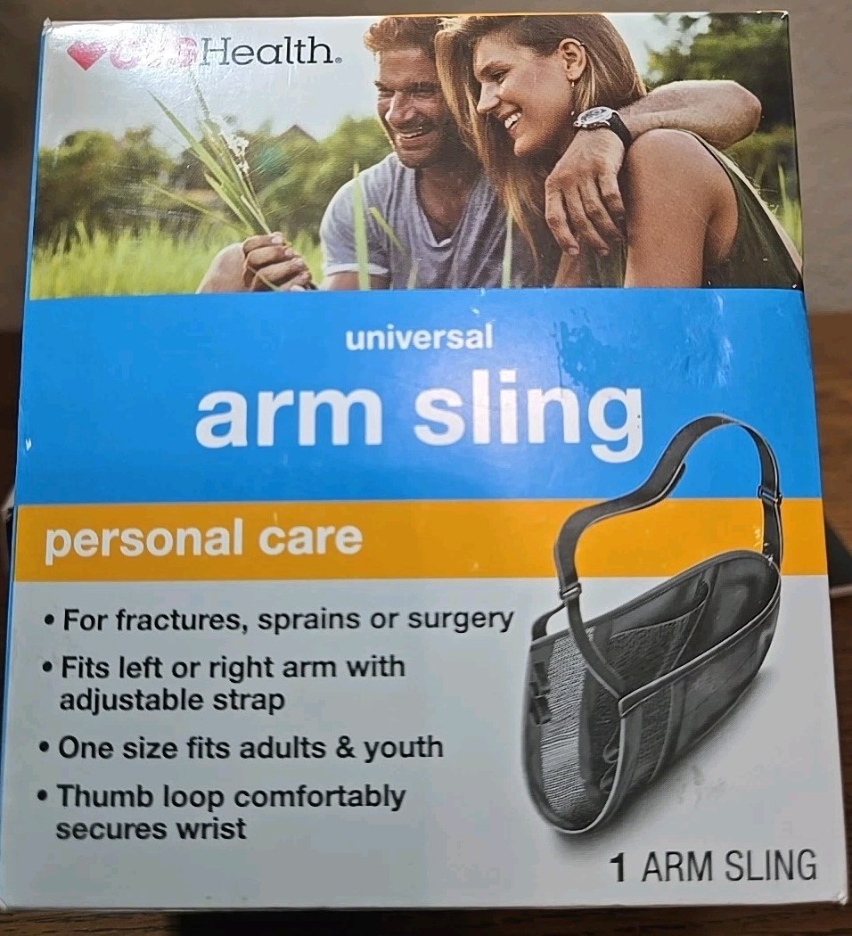 CVS Health Adult Size Universal Arm Sling Black New