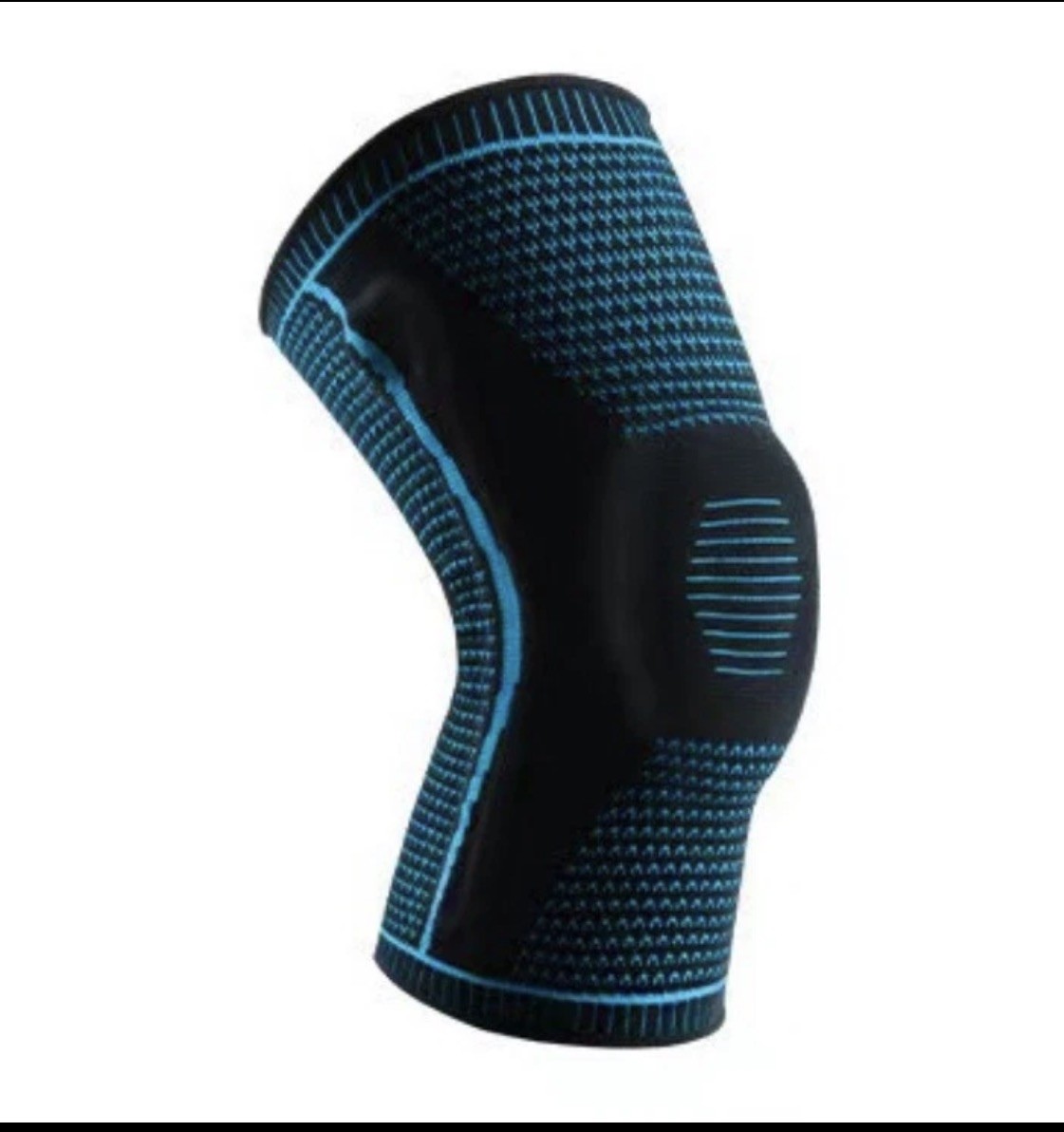 Silicone Knee Brace Compression Sleeve with Patella Gel Pad Side Spring Size L