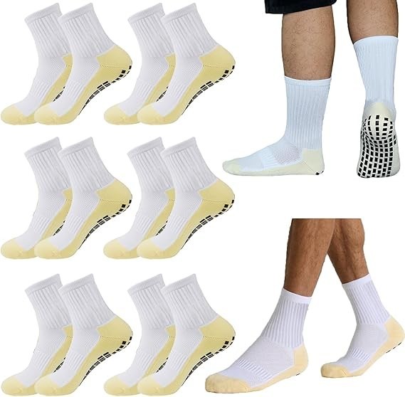 Set 6pair Calcetines Medias Antideslizantes Para Futbol Yoga Ejercicio Hombre Mu
