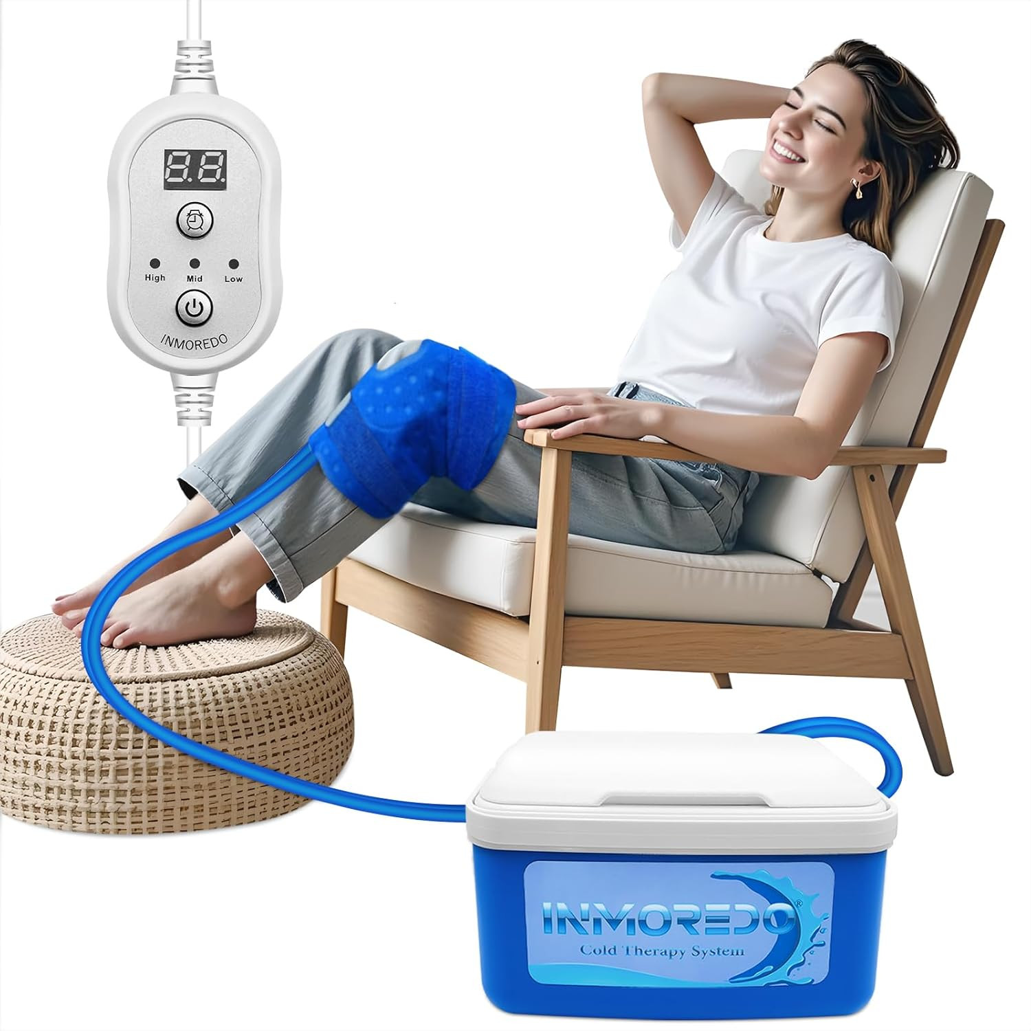 Ice Machine for Knee after Surgery, Cold Therapy Machine for Knee Replacement wi