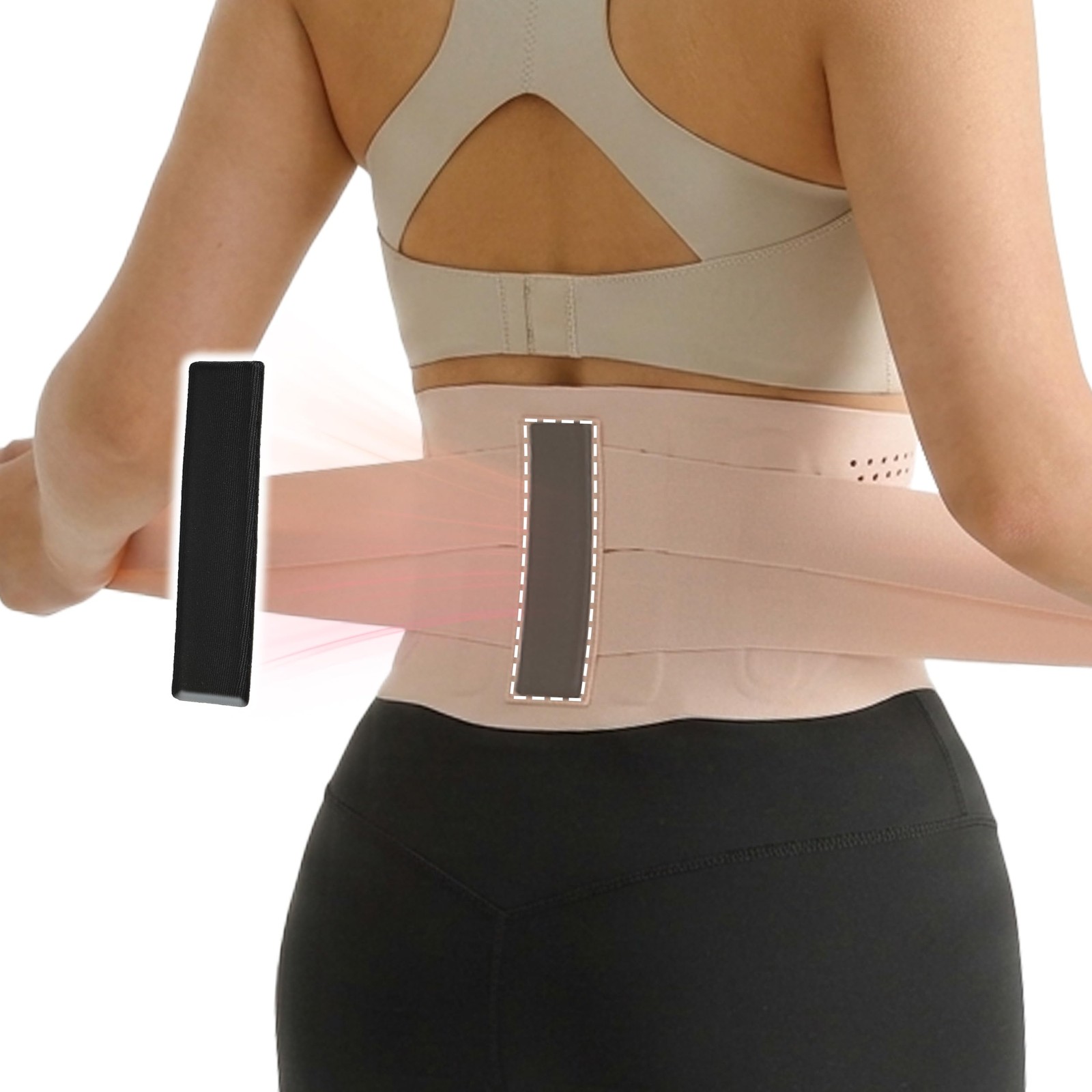 Ultra Thin Back Brace with 3D Lumbar Pad for Lower Back Pain Relief, Breathab…