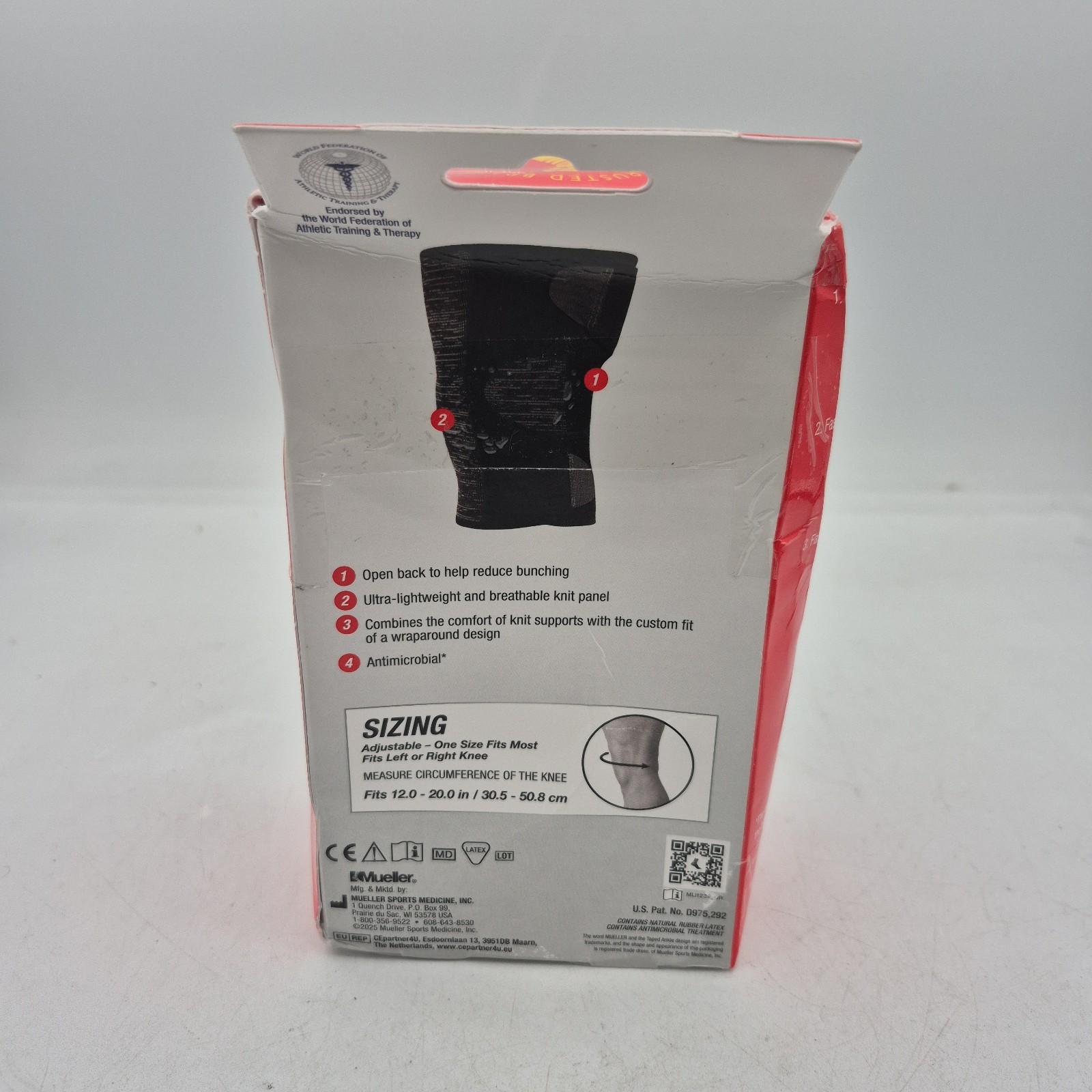 Mueller Hybrid Wraparound Knee Support, One Size Fits Most, Min Support