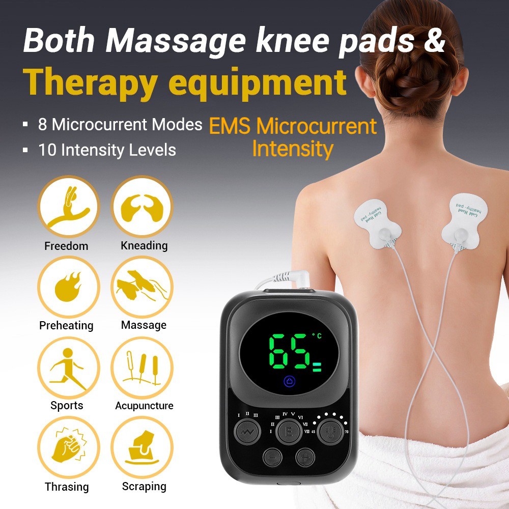 USB Heated Shoulder Brace Heating Muscle Massage Support Knee Back Massager Pads