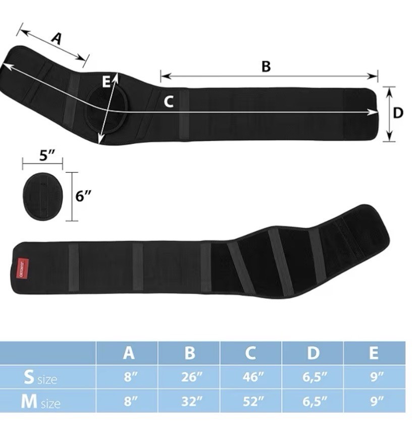 ORTONYX Unisex Ergonomic Umbilical Hernia Belt Size S/M