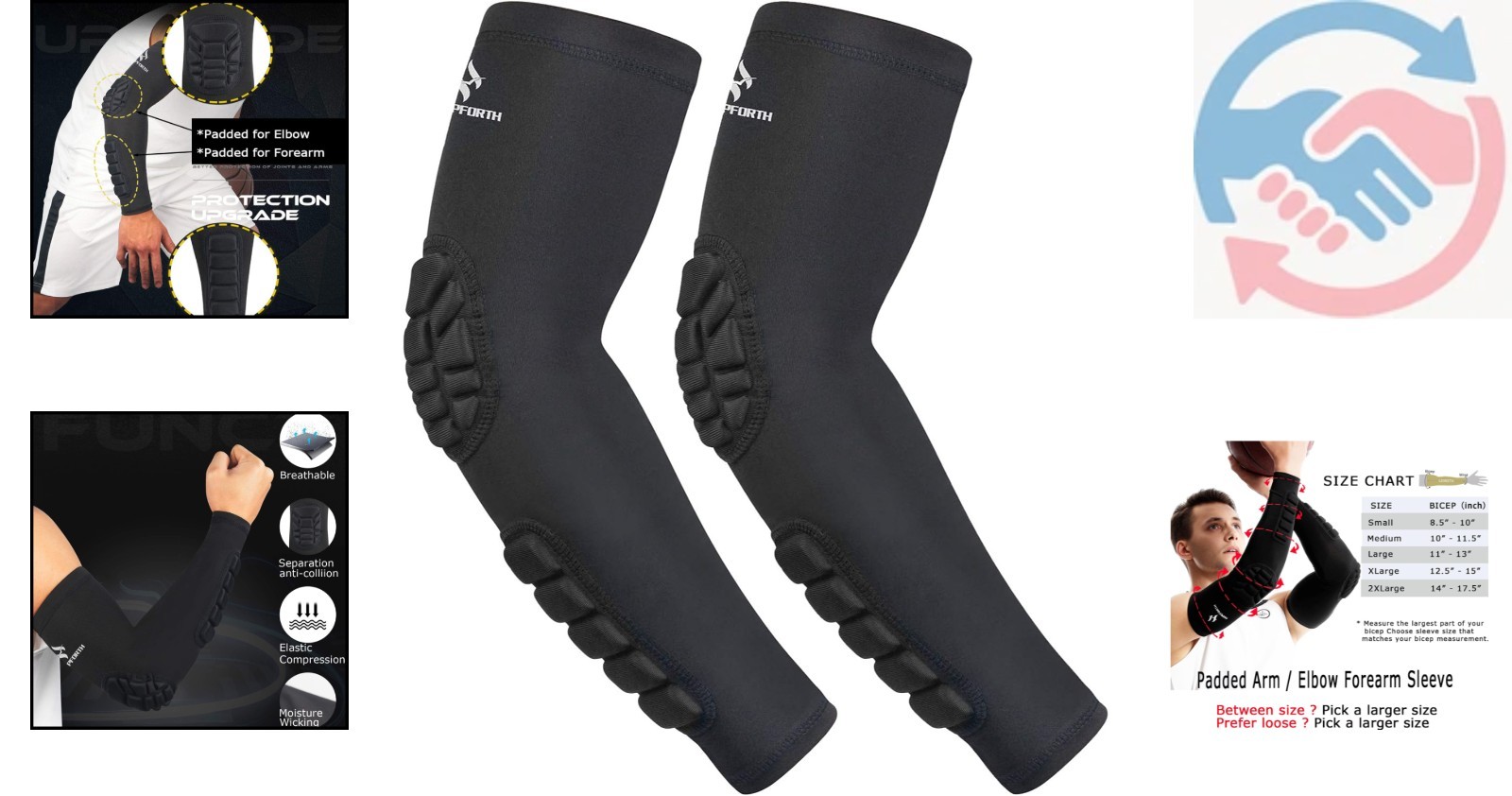 Adjustable 2PCS Arm Support Sleeves with Anti-Slip Design for Maximum Mobility