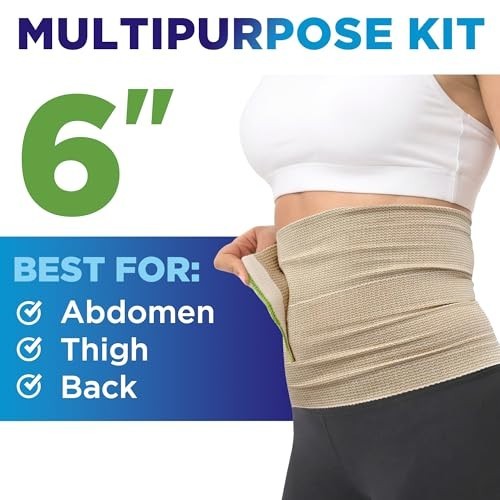 6” Elastic Bandage Wraps (10pk) – Strong Compression Self-Closing for Legs, Knee