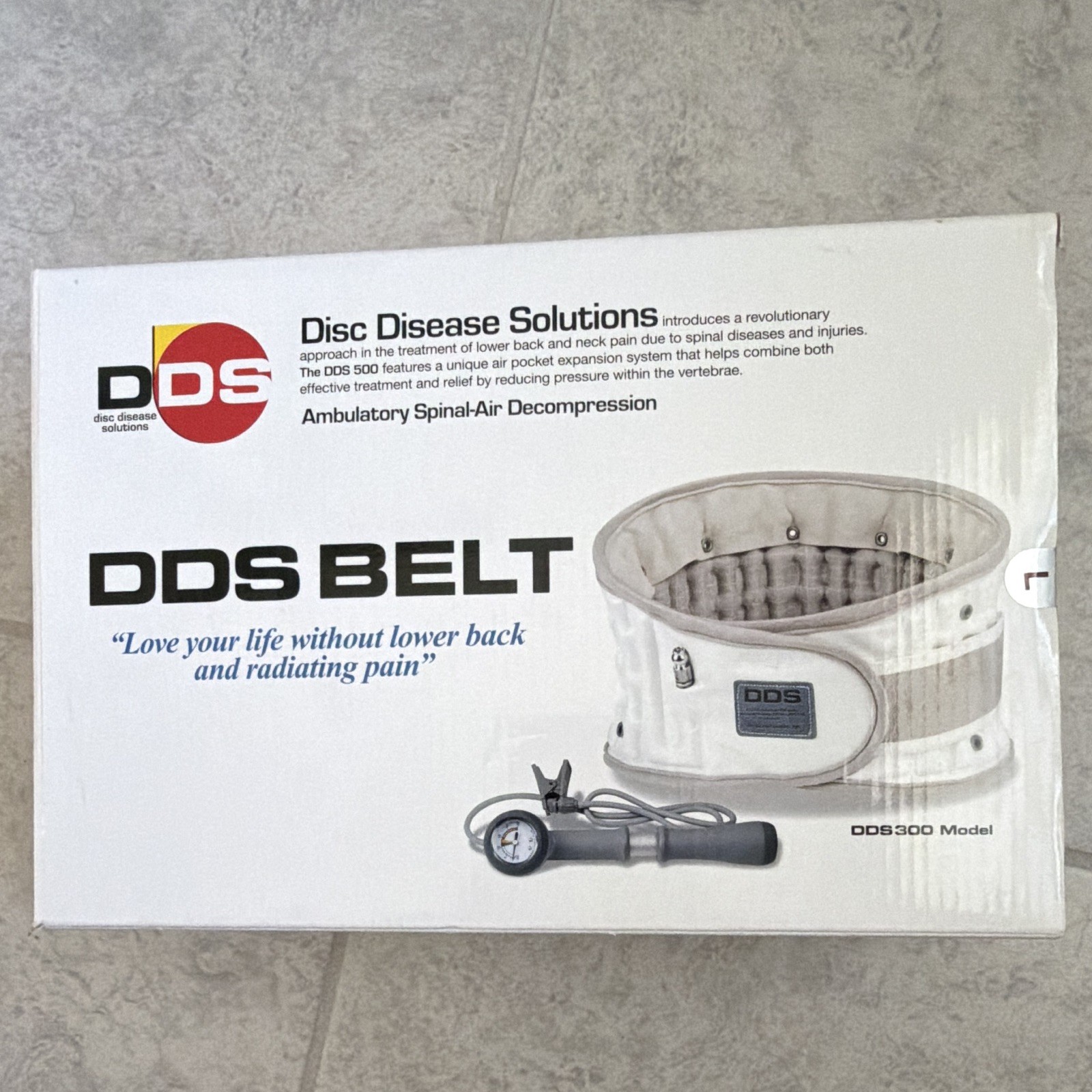 DDS Lumbar Support Belt Back Decompression White Size L DDS300 Model