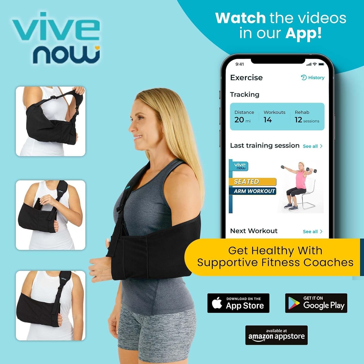 Ergonomic Shoulder Immobilizer for Injury Recovery, Comfortable Adjustable Fit