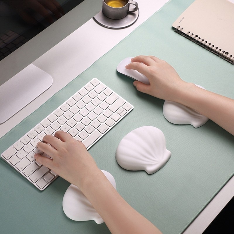 Ergonomic Shell Mouse Wrist Rest Soft Silicone Desk Wrist Support Mouse Mat