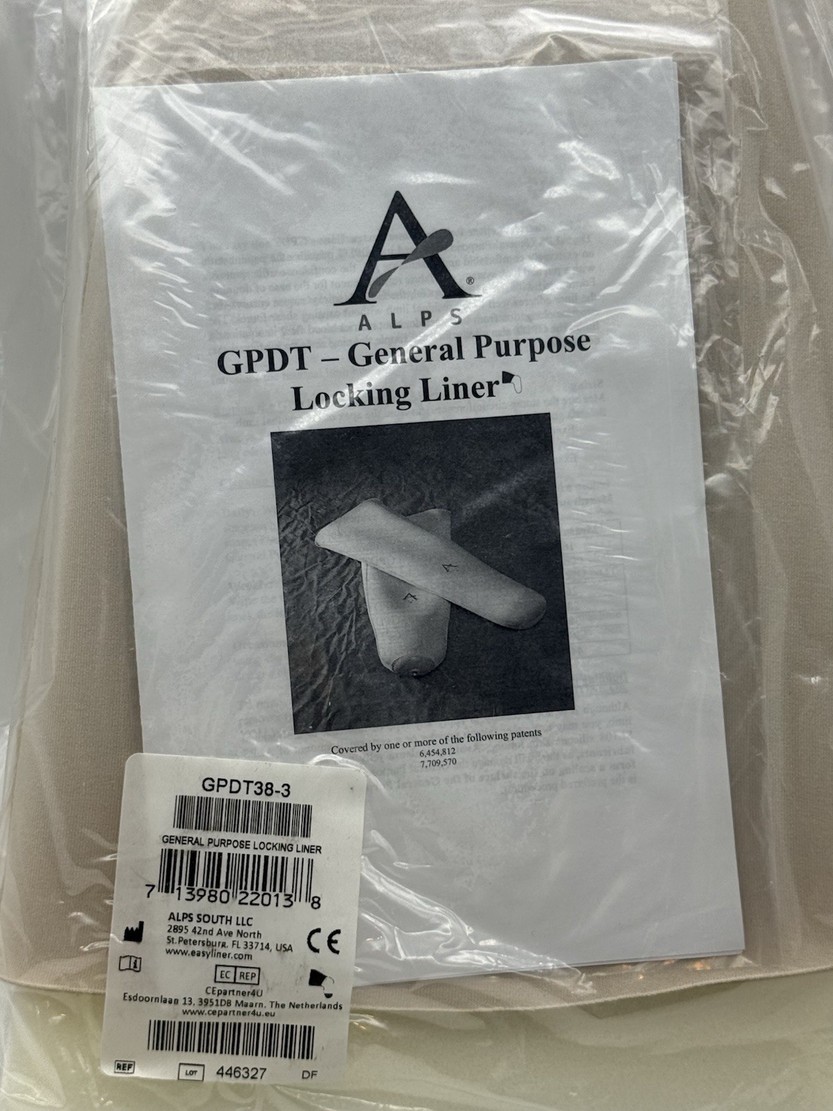 ALPS 28 General Purpose Prosthetic Locking Liner, Beige GPDT28-3 Brand New