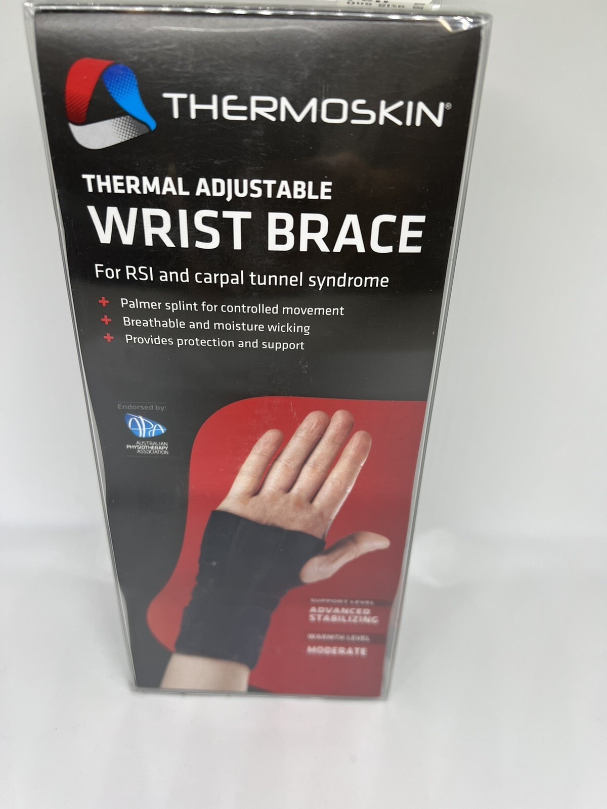 Thermoskin Thermal Adjustable Wrist Brace Sleeve One Size Fits Most Left Hand