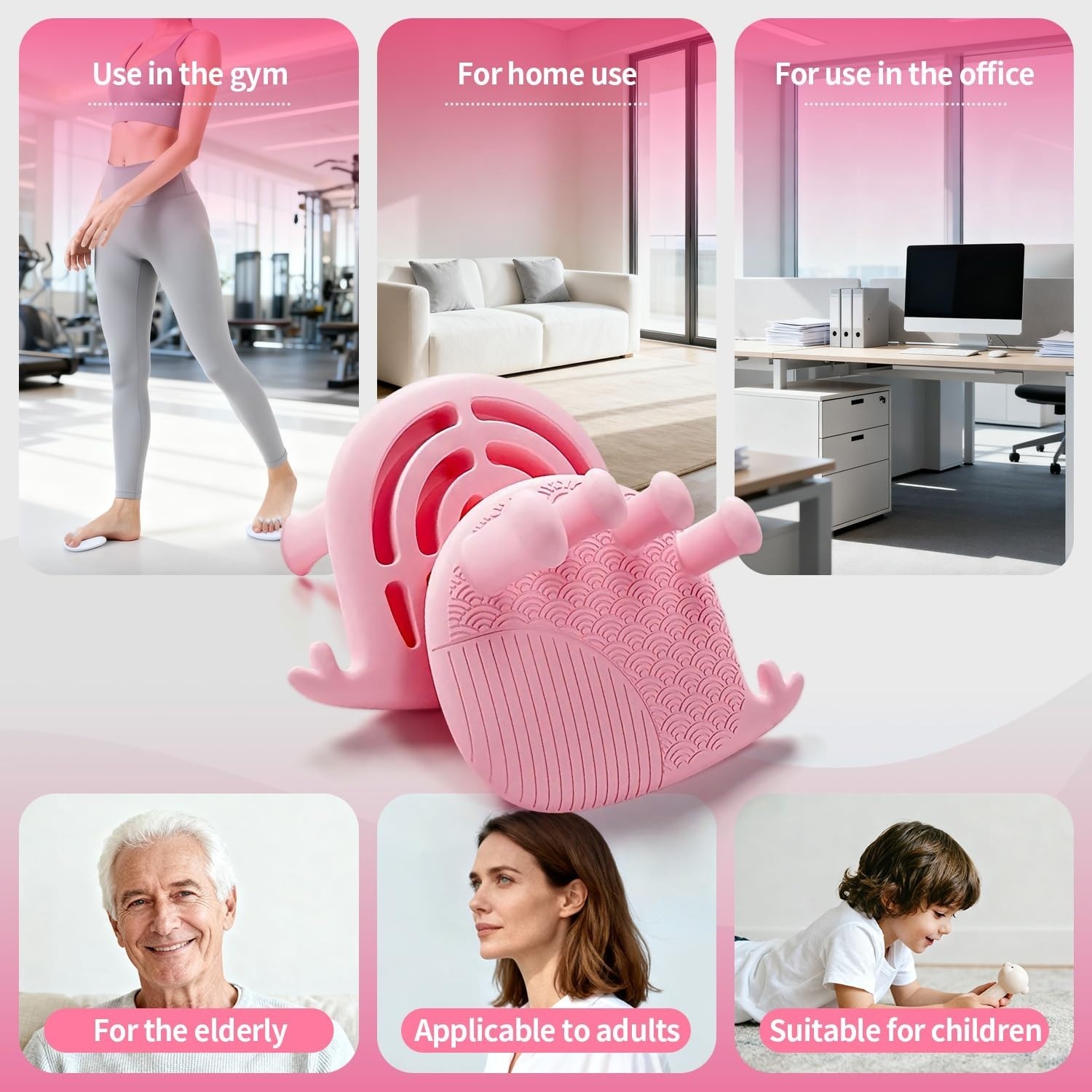 X2NiuTls Foot Arch Trainer for Flat Feet, Support, Plantar Pink