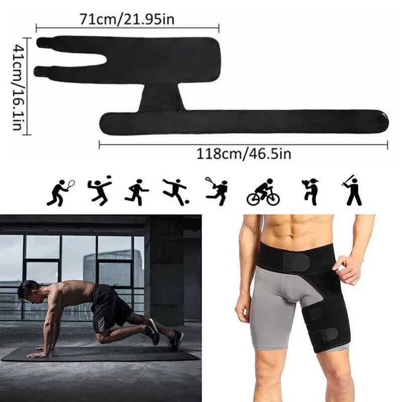 Hip Brace Compression Groin Support Wrap for Sciatica Pain Relief Thigh Recovery