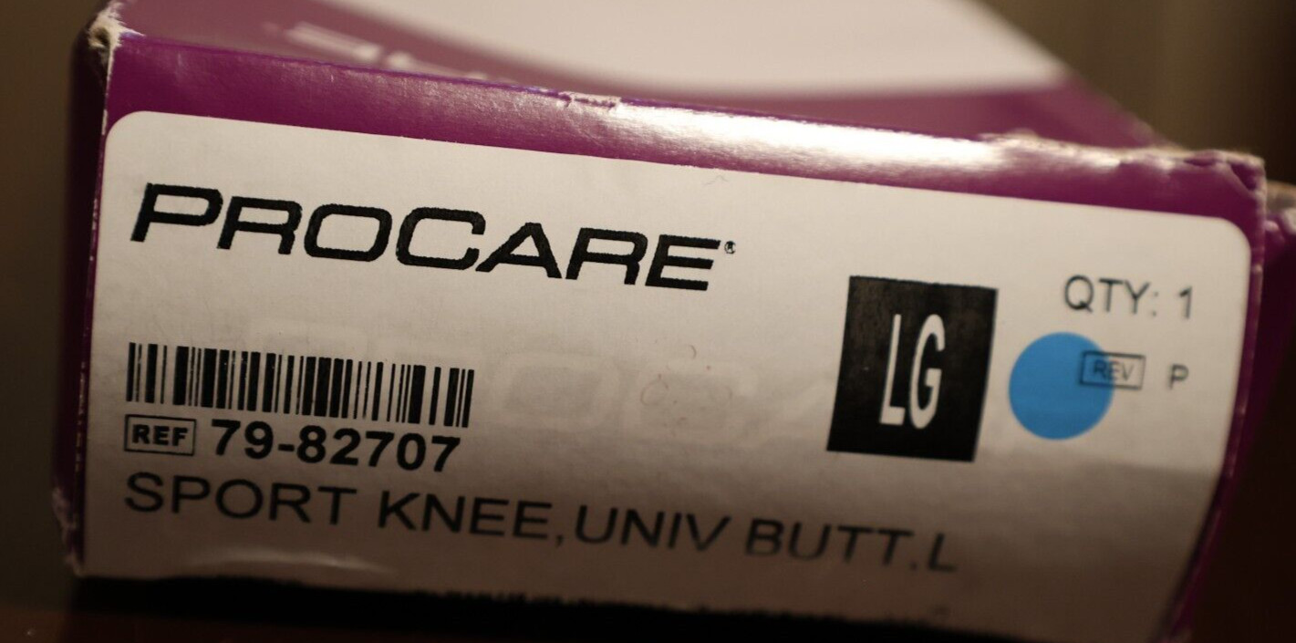 NEW | PROCARE SPORT KNEE, UNIV BUTT, LARGE | 79-82707