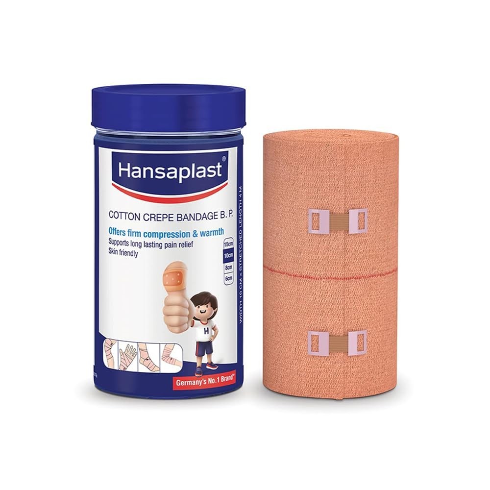 Hansaplast Soft Cotton Crepe Bandage Pain Relief Hands Legs Ankle Support Firm S