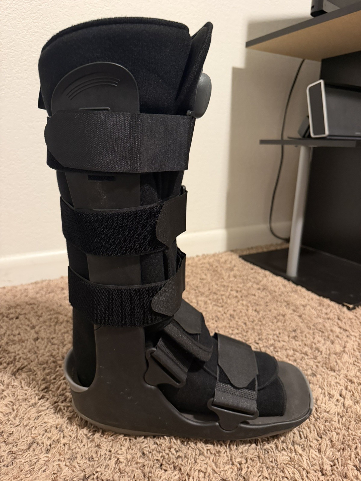 Breg SoftGait Air Walker Calf Ankle Foot Toe Boot W AIR PUMP Size L Large