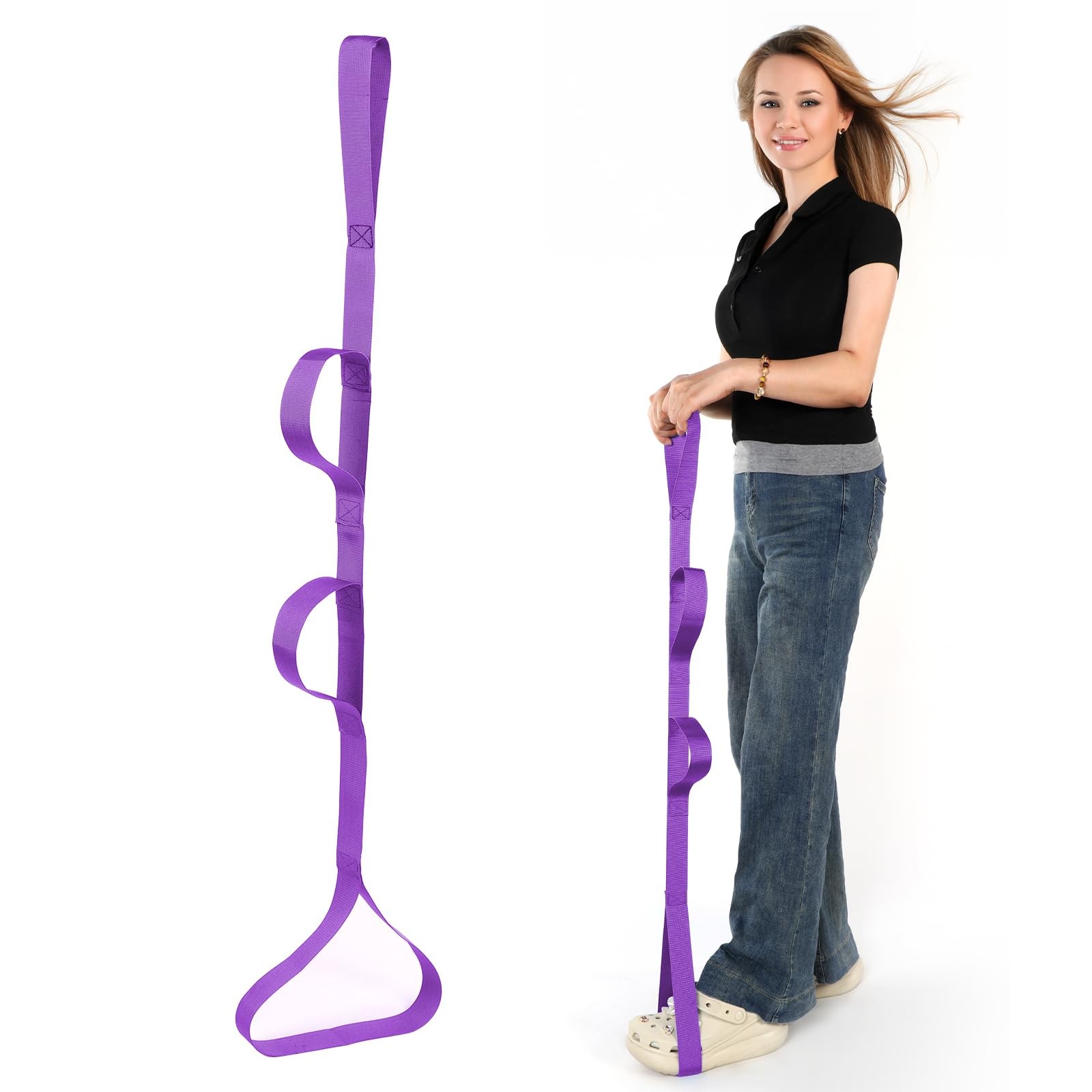 Leg Lifter Strap Assist Device for After Knee Hip Surgery Recovery Support