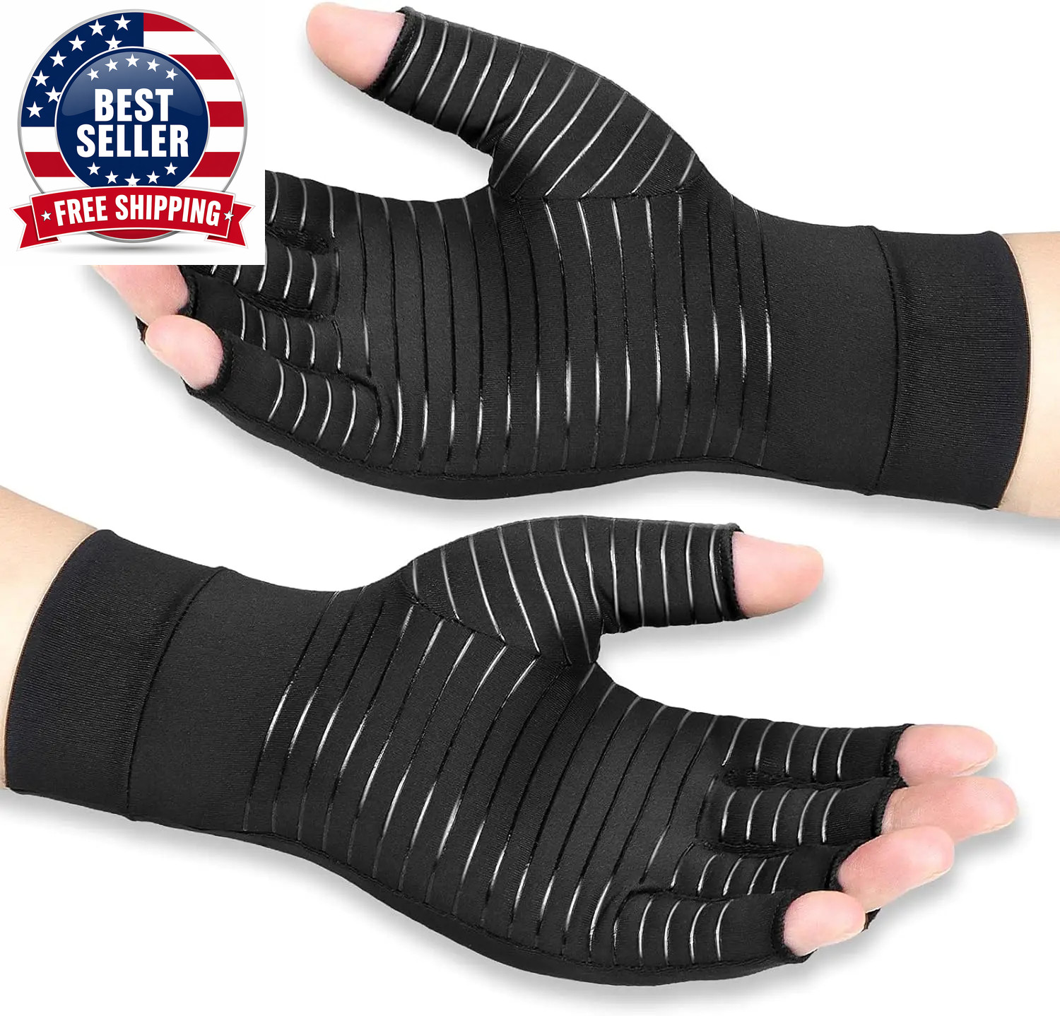 Copper Arthritis Gloves for Hand Pain Relief, Rheumatoid Osteoarthritis, Swellin