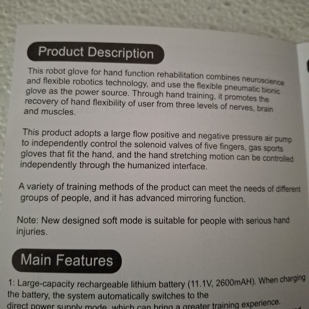 Cannabmall Rehabilitation Robot Gloves,Hemiplegia Hand Stroke Recovery NEW O/B