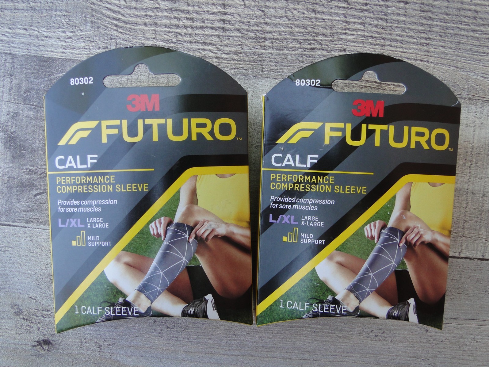 2 Futuro 3M Calf Performance Compression Sleeve Size: L/XL Mild Support #80302