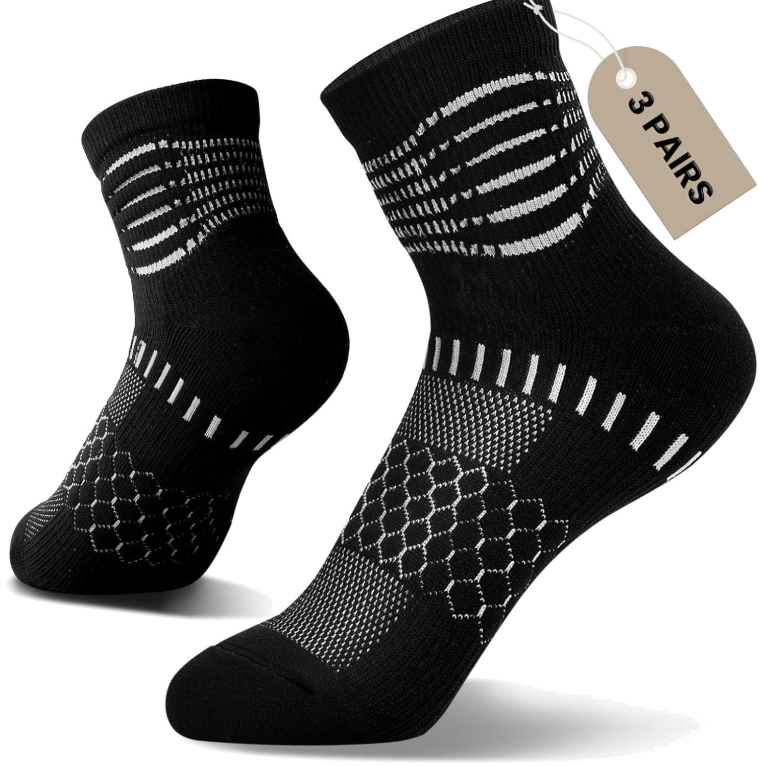 Ankle Compression Socks for Men & Women – 3/5 Pairs for Plantar Fasciitis Relief