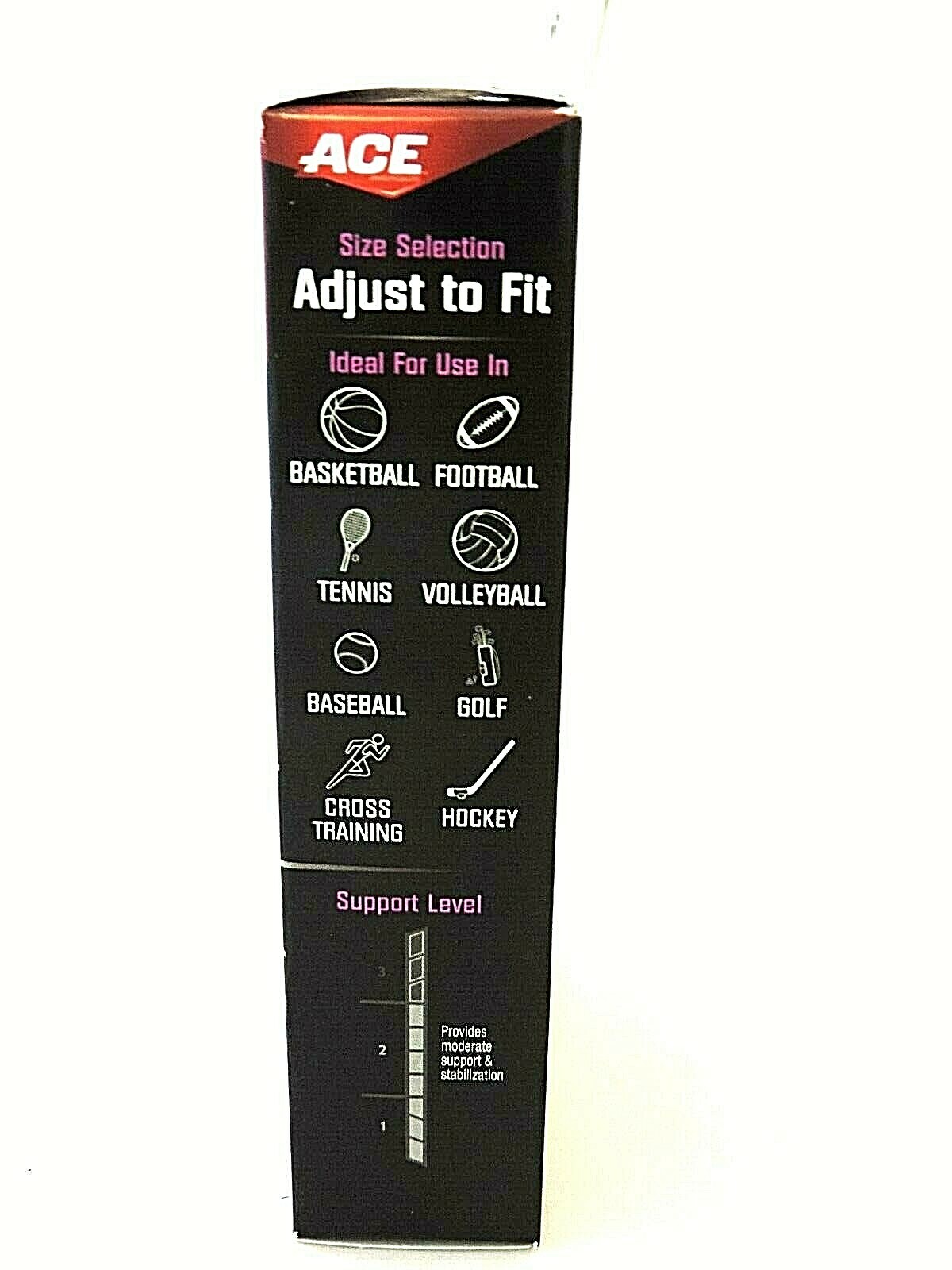 ACE Adjustable Thumb Stabilizer Fits Right Or Left Hand Black New Ships Free
