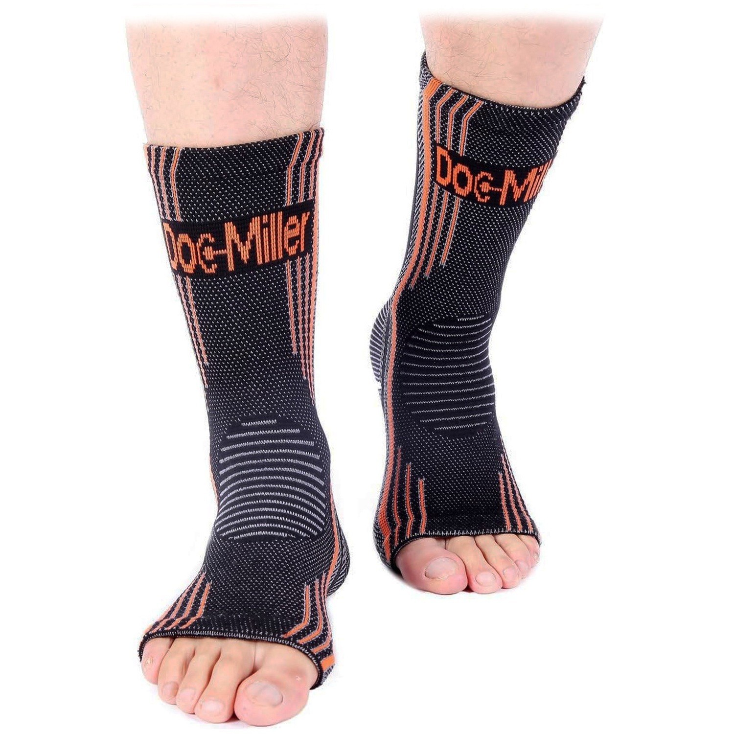 Doc Miller Open Toe Compression Stockings 20-30mmHg Elastic Support Medium 1 Pr