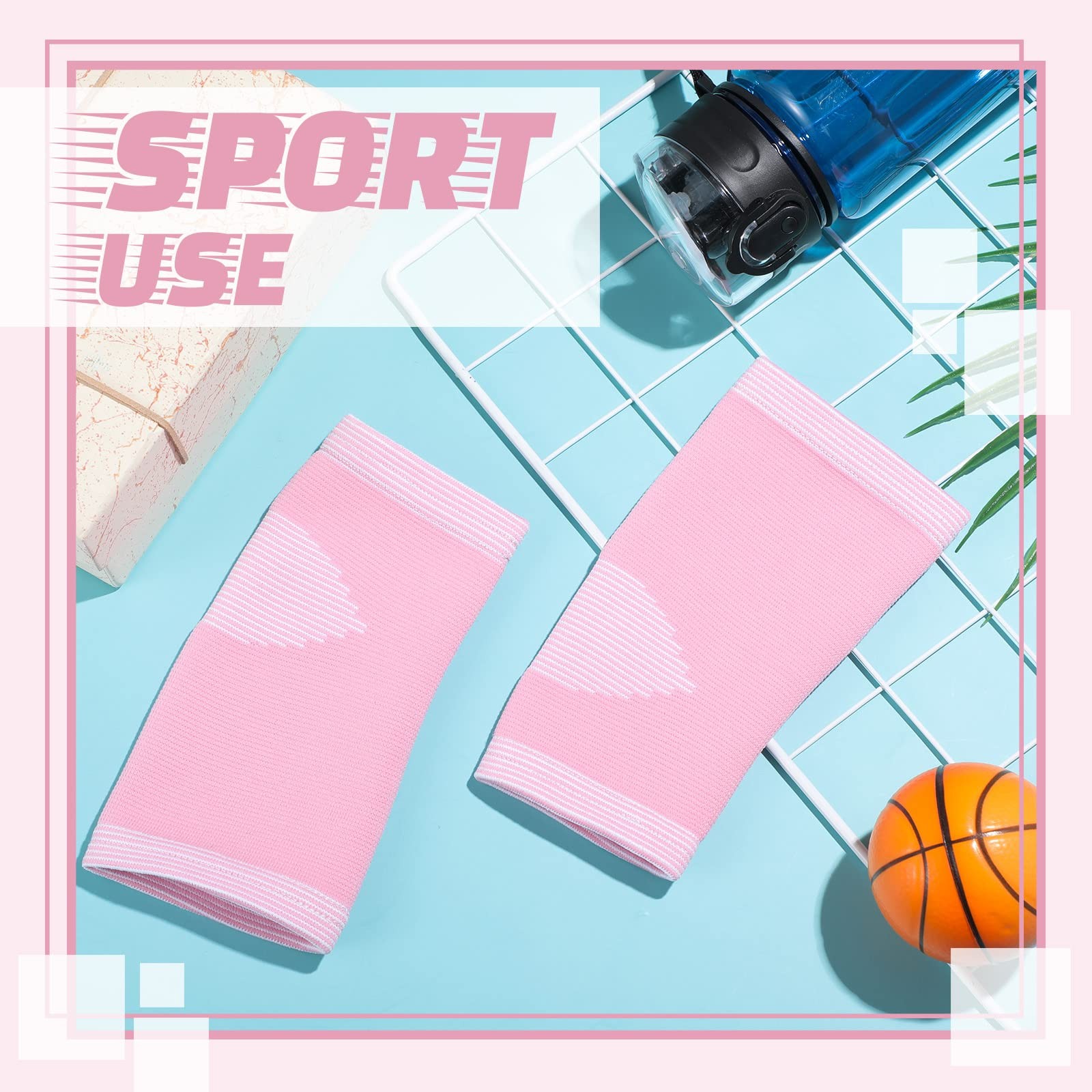 3 Pair Kids Ankle Compression Sleeves Foot Arch Support Sock Pink Size Large