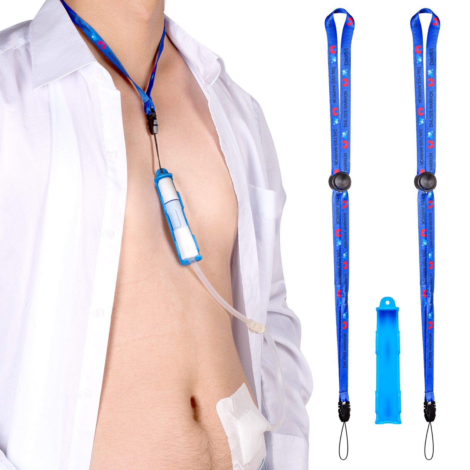 Peritoneal Dialysis Transfer Set Holder for Baxter 2 Lanyard PD Belt Accessories