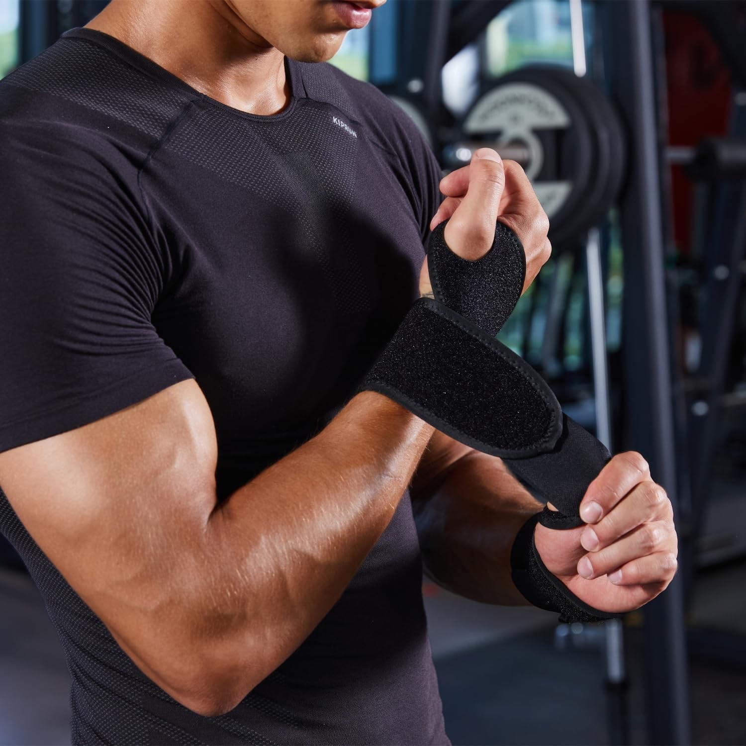 Lightweight Black Wrist Brace, Adjustable 2-Pack for Sports and Daily Life