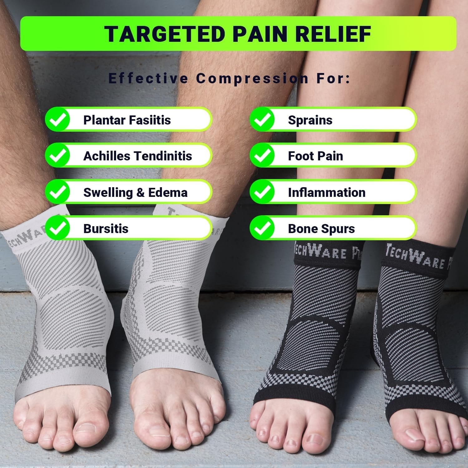 Compression Ankle Brace for Sprains, Achilles Tendonitis and Plantar Fasciitis