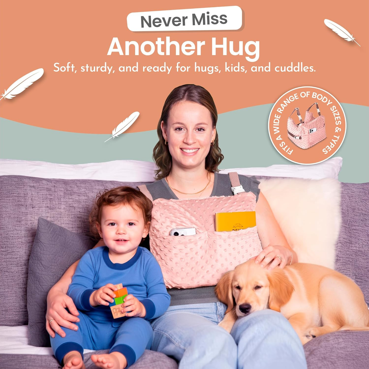 Post Mastectomy Pillow – Hands-Free Protection with Secure Strap & Easy-Clean Wa