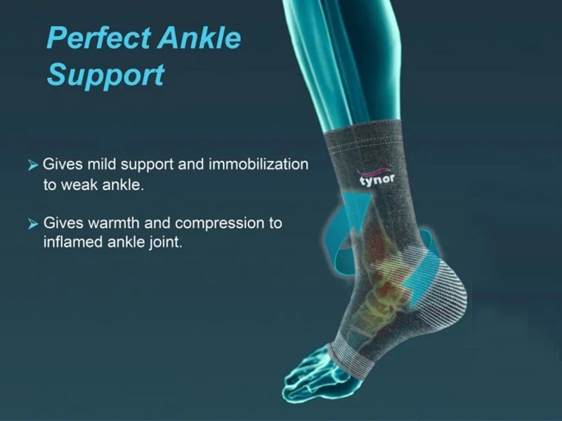 Tynor Comfeel Anklet Pair Large Size D-25 for Pain Relief