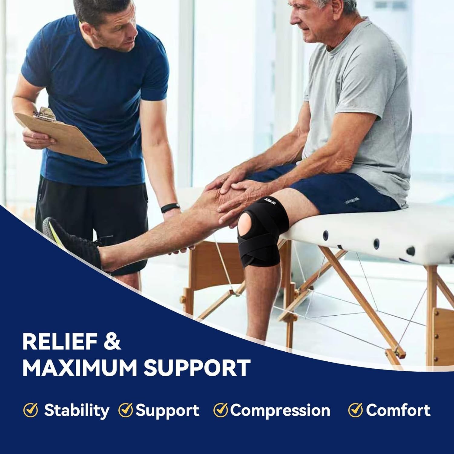 Dynamic Adjustable Knee Brace for ACL Injury Recovery & Joint Stability – Large