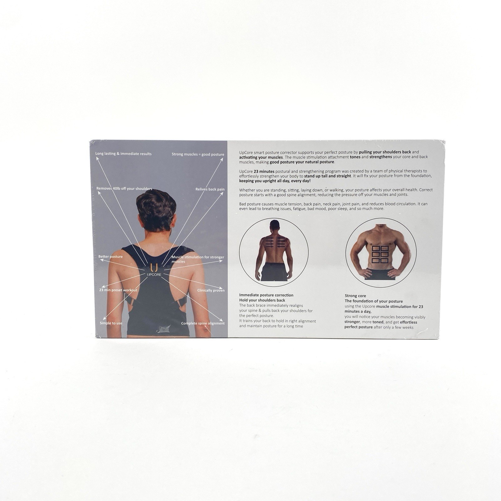 UpCore – One Click for Long Lasting Perfect Posture Kit – Large 31″-38″ (Sealed)